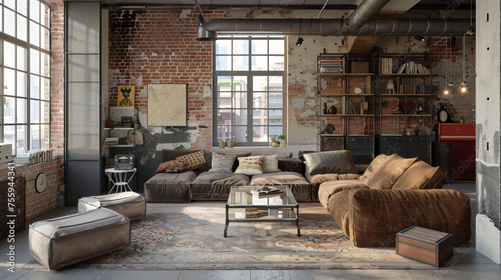 Industrial Chic: beauty of industrial design infused with chic ... - Industrial-Chic Apartment Interior Texture Ideas For Converted Spaces