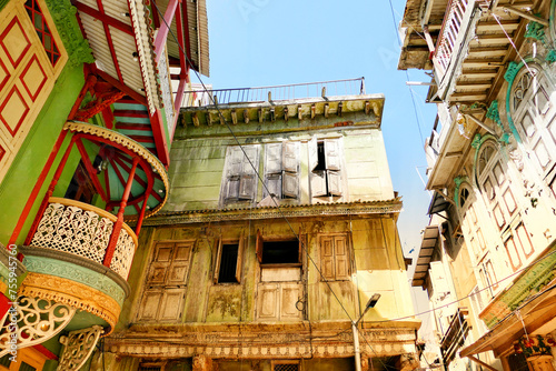Historical building in the old town of Ahmedabad, India