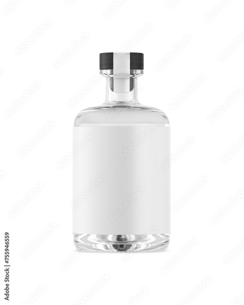 An image of a Gin Bottle Mockup isolated on a white background An image of a Gin Bottle Mockup isolated on a white background