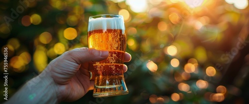 Person Holding Glass of Beer