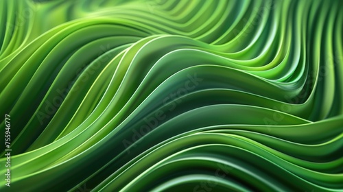 Detailed close-up of a vibrant green wavy background, perfect for design projects.