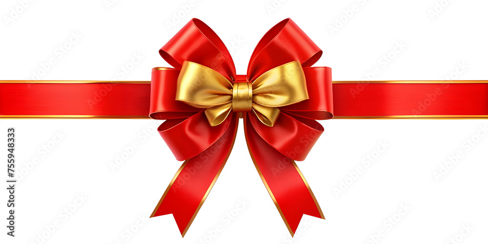 Premium Red Ribbon and Gold Bow Isolated on Transparent Background, Elegant Decorative Element for Special Occasions, Gift Wrapping, and Celebration Premium Red Ribbon and Gold Bow Isolated on Transparent Background, Elegant Decorative Element for Special Occasions, Gift Wrapping, and Celebration