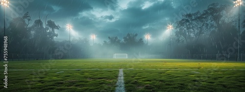 Soccer Field With Soccer Goal