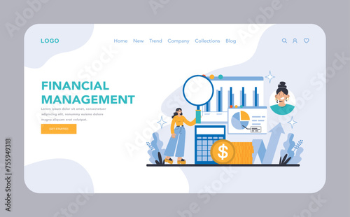 Strategy and management concept. Flat vector illustration.