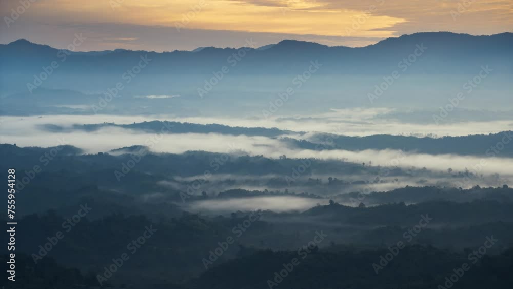 Clouds drifting over the majestic mountains in Sajek Valley, a breathtaking journey through nature's serene beauty. Timelapse, 4k Drone footage Clouds drifting over the majestic mountains in Sajek Valley, a breathtaking journey through nature's serene beauty. Timelapse, 4k Drone footage