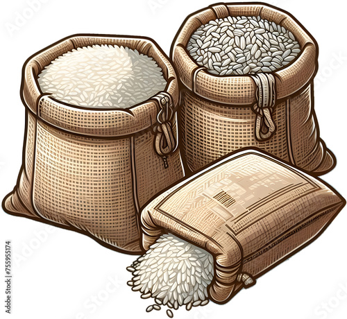 bag of rice - 쌀포대. Generative AI