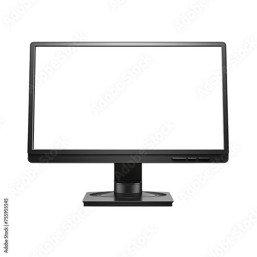 PNG Cutout Isolated on a Transparent Backdrop - Blank LED Computer Screen Mockups