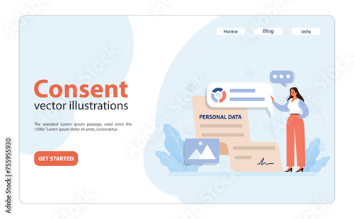 Consent concept illustration. Flat vector illustration