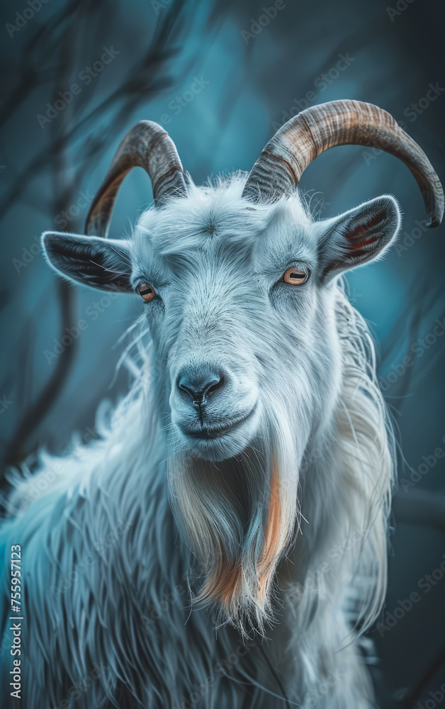 Fototapeta premium Goat with horns
