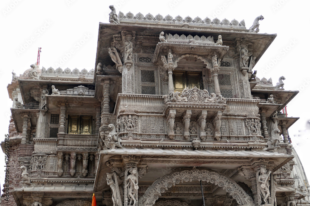 Historical Hindu temple in the old town of Ahmedabad, India