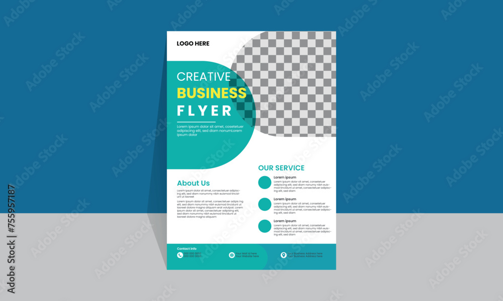 Business minimalistic Flyer digital template