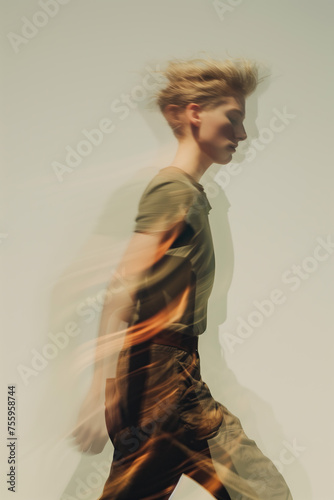Male model in motion