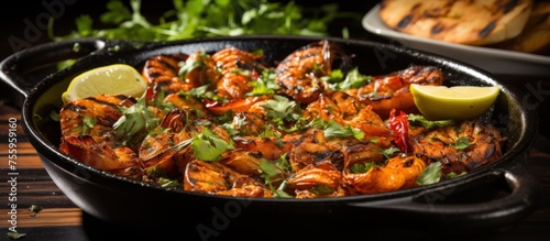 Spicy garlic chilli Prawns Shrimps