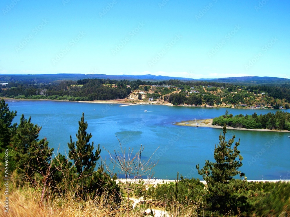 Obraz premium Río Maule, Constitución, VII Región, Chile