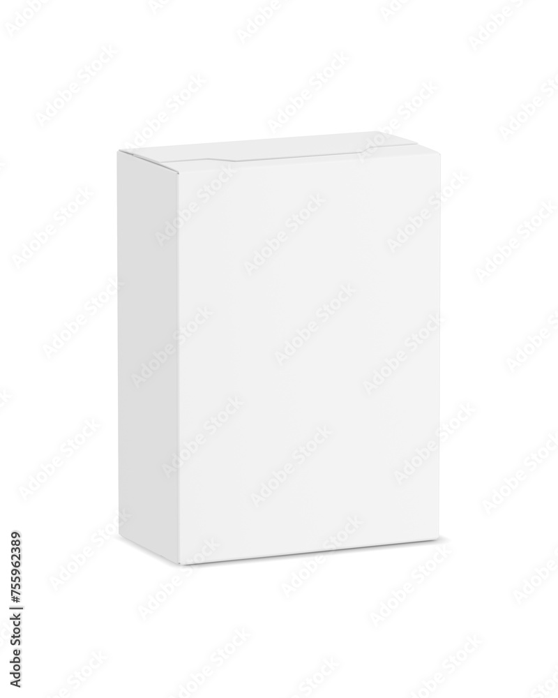 an image of a White Paper Box isolated on a white background an image of a White Paper Box isolated on a white background