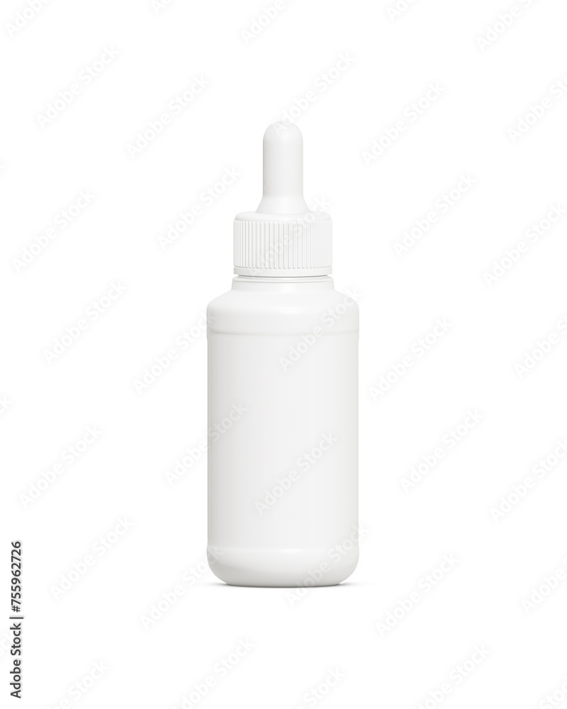 an image of a White Dropper Bottle isolated on a white background an image of a White Dropper Bottle isolated on a white background