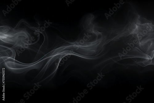 A black background with smoke and fog