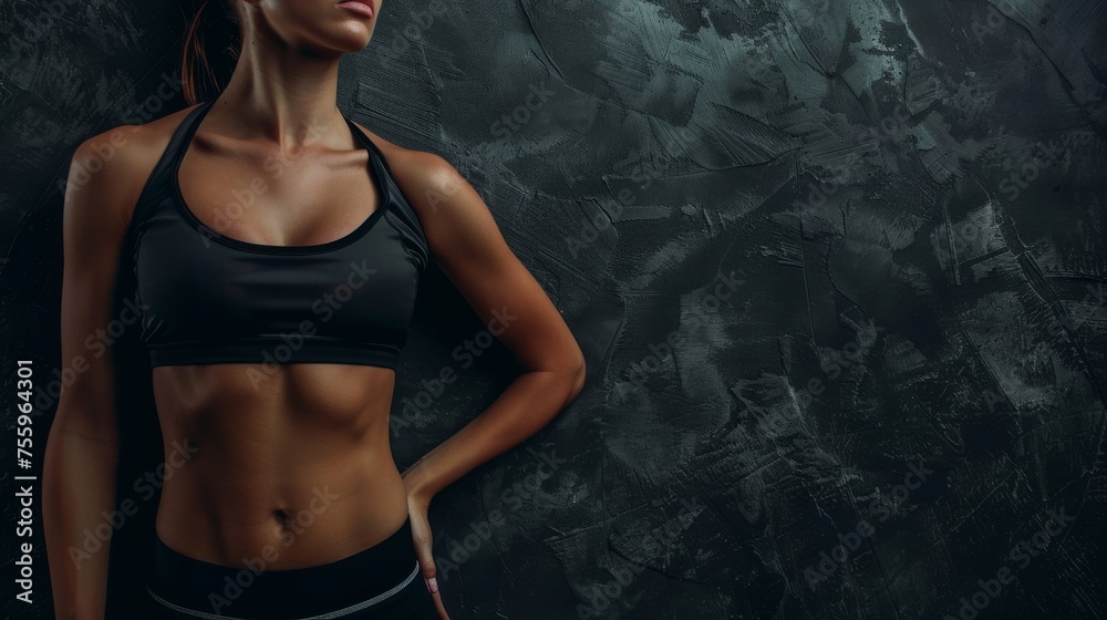 Obraz premium sports girl on a uniform background