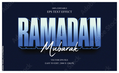 Ramadan Mubarak Text Effect