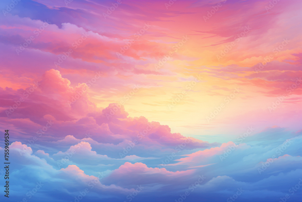 Vibrant hues paint the sky in a dynamic sunrise gradient. Vibrant hues paint the sky in a dynamic sunrise gradient.