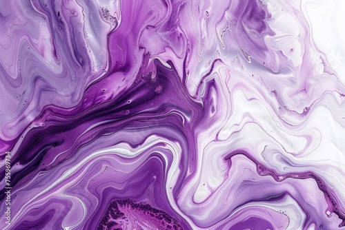Detailed close-up of a purple and white marble. Ideal for backgrounds and textures.