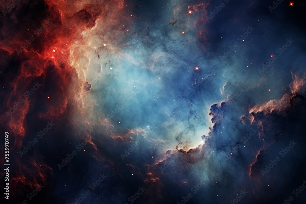 A cosmic nebula showcasing its intricate patterns - obrazy, fototapety, plakaty 