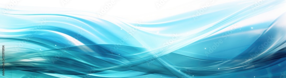Fototapeta premium Abstract blue and white wave background Illustrations for templates. banner.