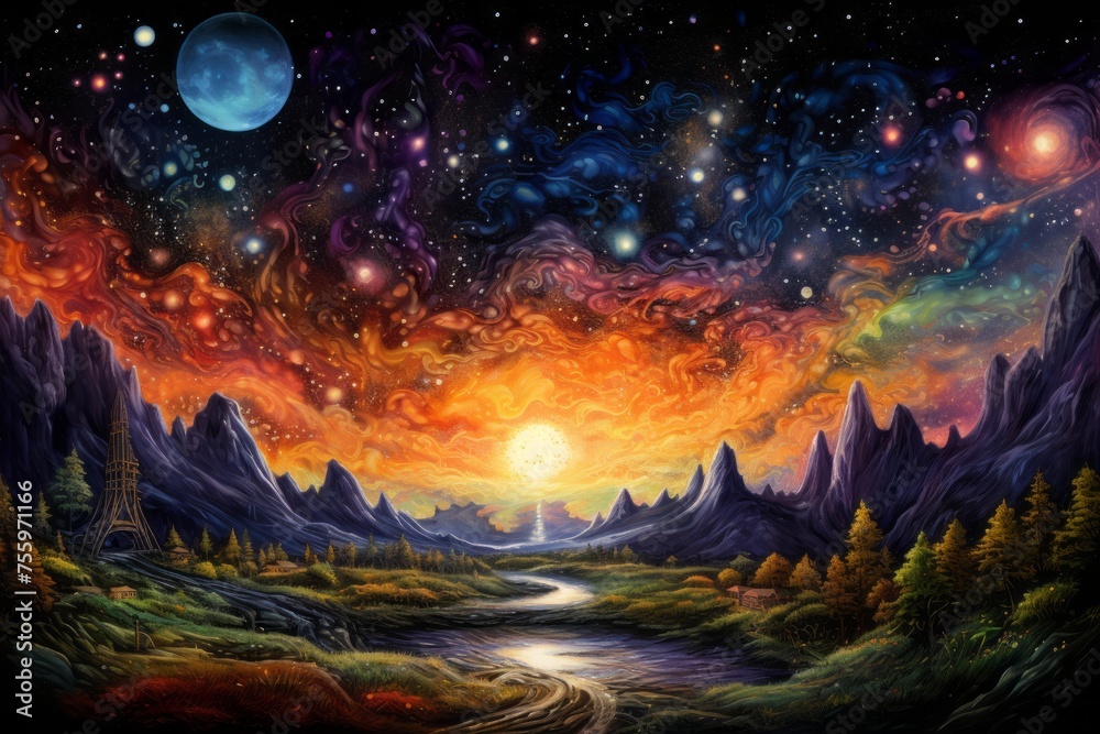 A mesmerizing cosmic dreamscape