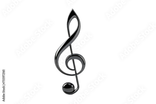 Musical note, high-resolution stock photo, full body, sharp isolation against a pure white backdrop, capturing the graceful curves, detailed texture, casting soft shadow, ideal for overlay
