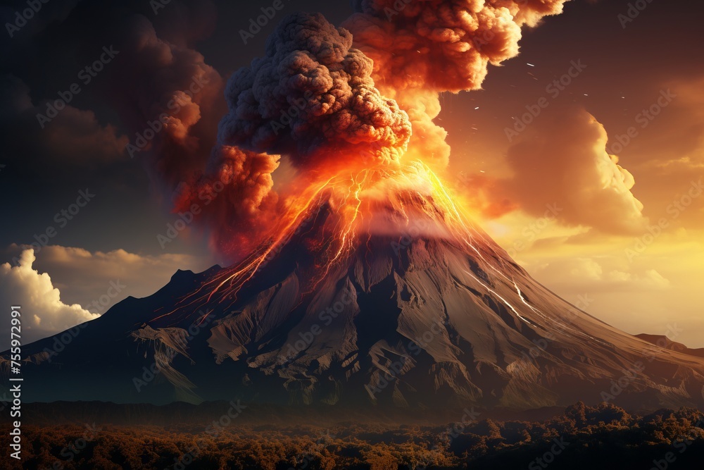 Volcanic eruptions as a natural phenomenon