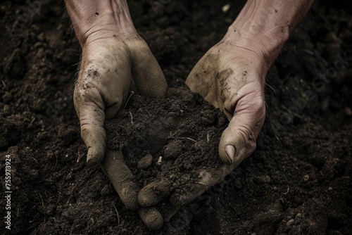 The intimate bond between cultivator and earth, crucial for sustainability and nourishment.