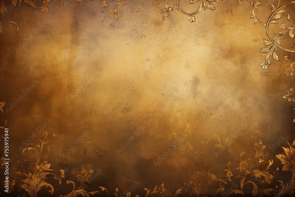 Fototapeta premium A gold background with antique golden patterns