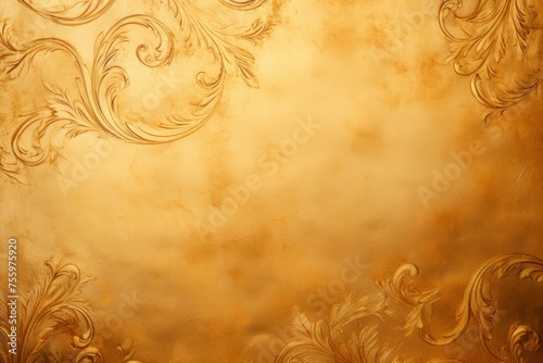 A gold background with antique gold accents