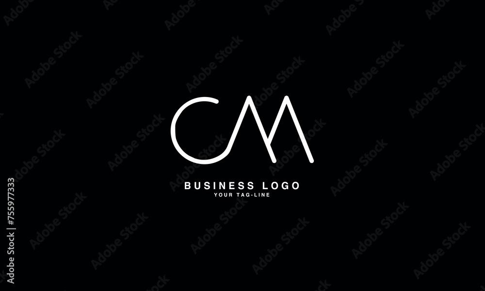 CM, MC, C, M, Abstract Letters Logo Monogram