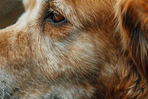 A close-up shot of a dog's face with a blurry background. Ideal for pet lovers and animal-themed designs.