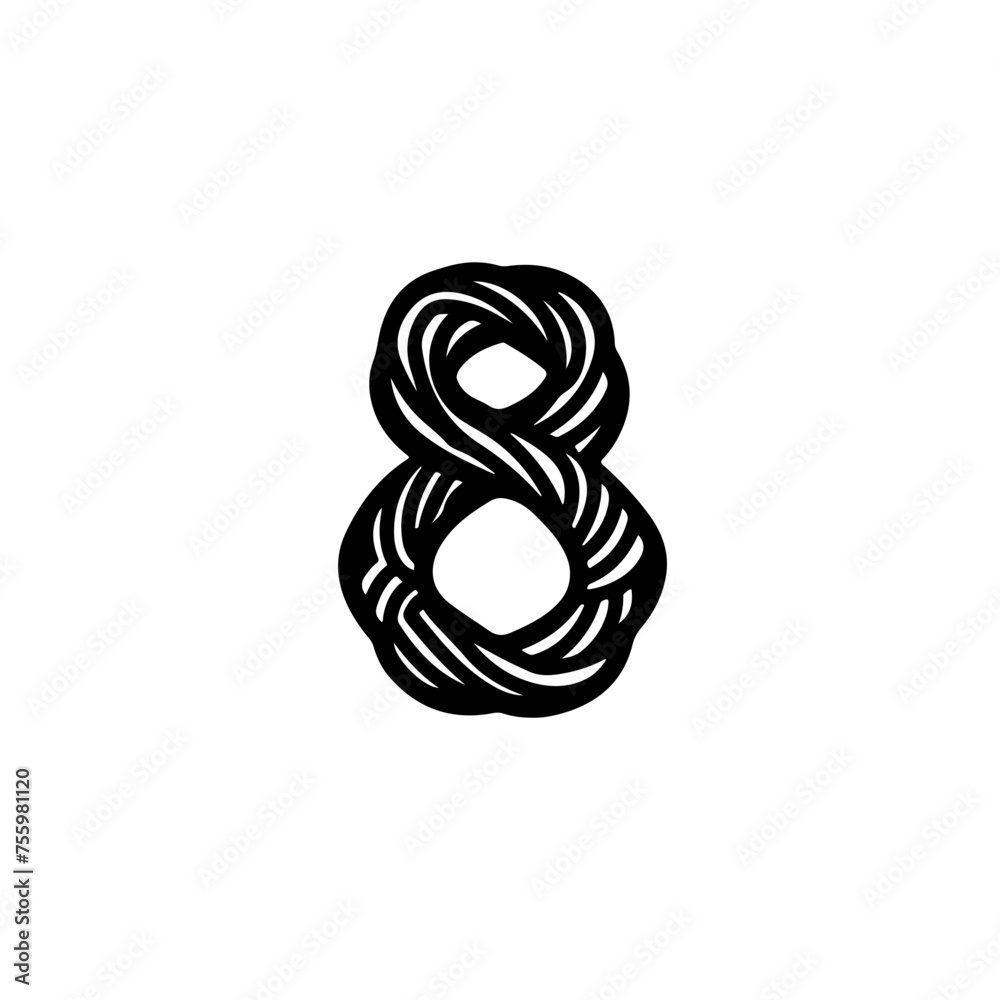 Infinity symbol made of rope