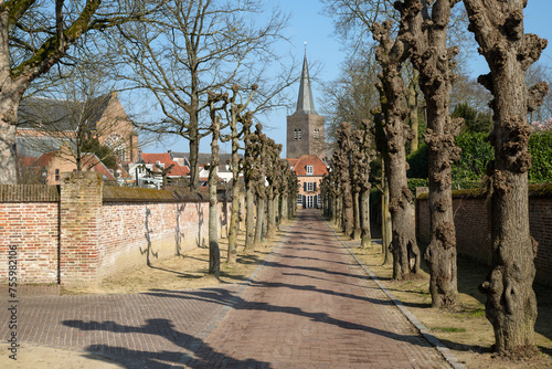 Street in the old center of the fortified town of Wijk bij Duurstede.