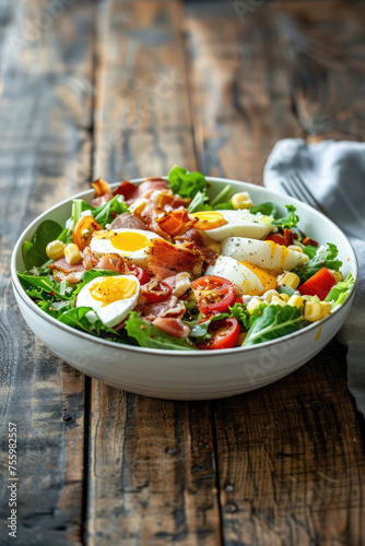 Cobb Salad with Egg, Bacon,...