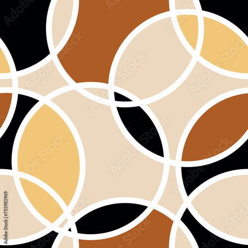 Seamless abstract geometric circular pattern.