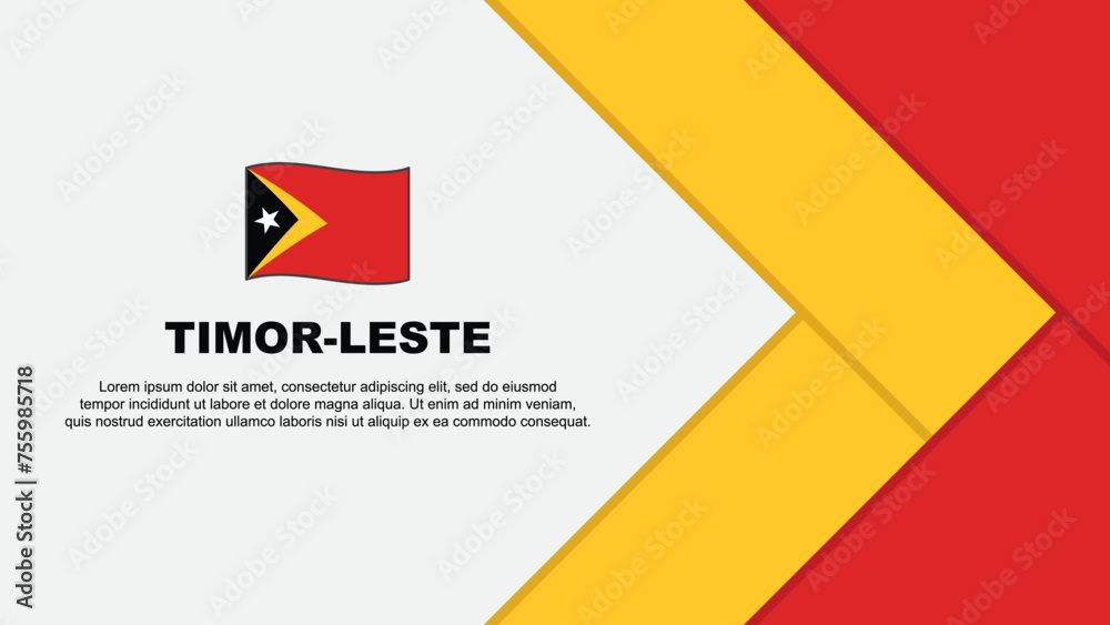 Timor Leste Flag Abstract Background Design Template. Timor Leste Independence Day Banner Cartoon Vector Illustration. Timor Leste Cartoon Timor Leste Flag Abstract Background Design Template. Timor Leste Independence Day Banner Cartoon Vector Illustration. Timor Leste Cartoon