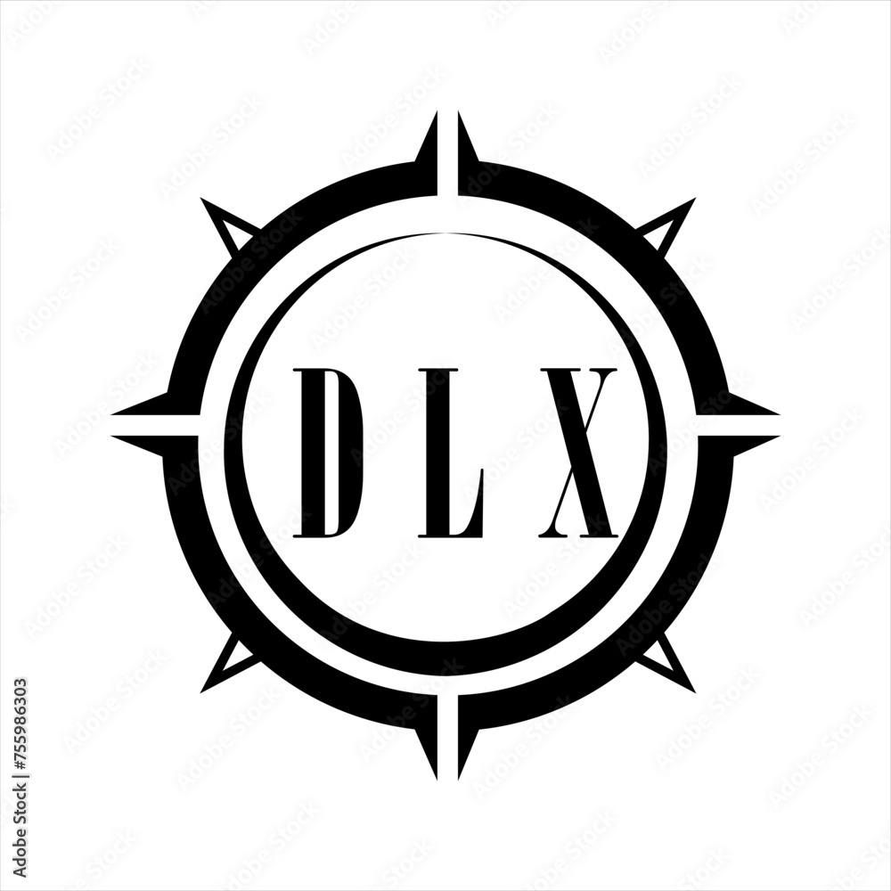 DLX letter design. DLX letter technology logo design on white background. DLX Monogram logo design for entrepreneur and business