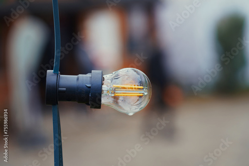 Close up of a light bulb photo