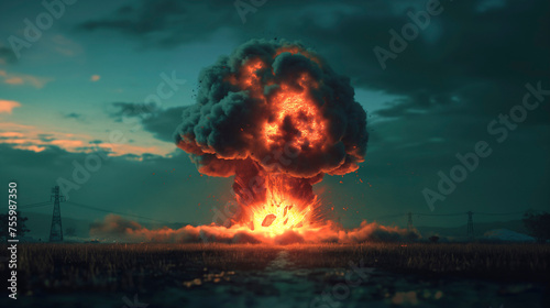 Explosión bomba nuclear  photo