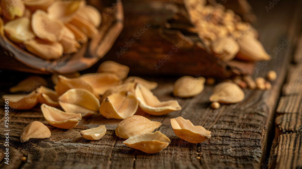 Dried capsule seeds fruit of Sacha Inchi peanut