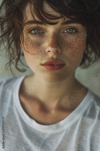 Natural Beauty in a Young Woman's Portrait