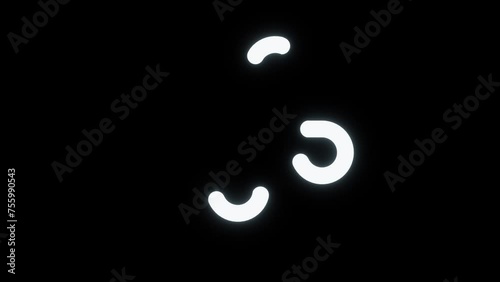 Weather icon, animated icon, wind, forecast, loop animation video