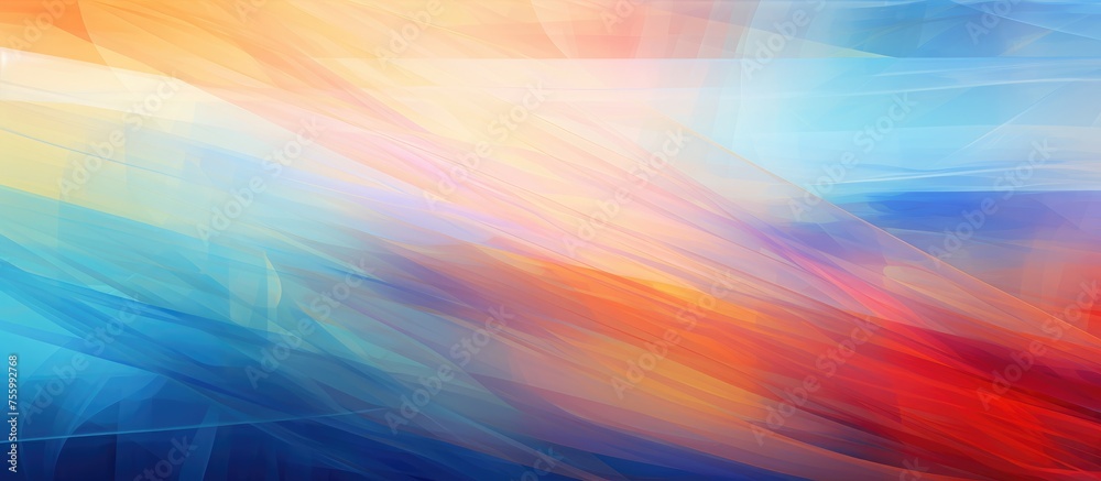 Abstract background with blurry texture of colored lines and paint spots.