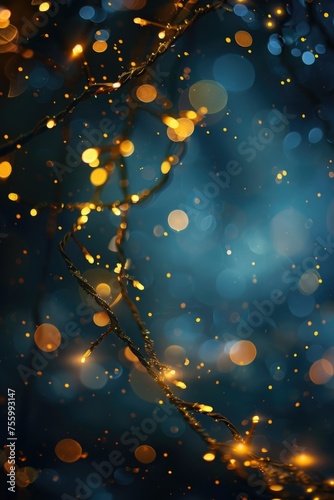 Close up of a string of lights, perfect for holiday decorations. © Fotograf