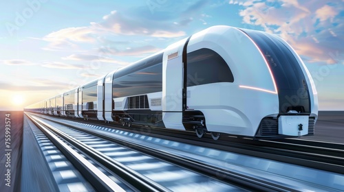 Futuristic maglev cargo train network for high-speed freight transport