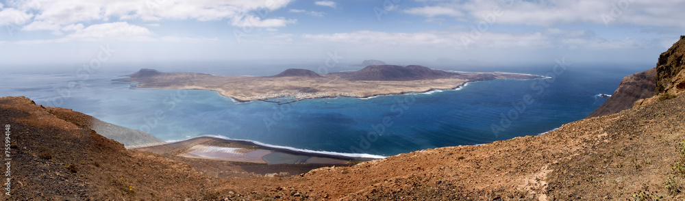 La Graciosa, a small island in the Canary archipelago. La Graciosa, a small island in the Canary archipelago.